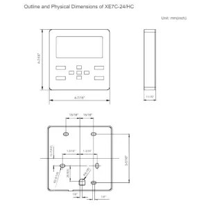   GREE LCD Touch-Button Programmable Wired Controller -  XE72C-24/HC