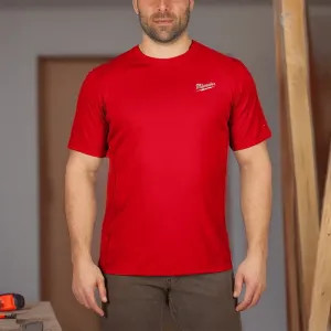 Milwaukee 414R-L Milwaukee Large Red WORKSKIN Lightweight Performance T-Shirt, Short Sleeve - 414R-L