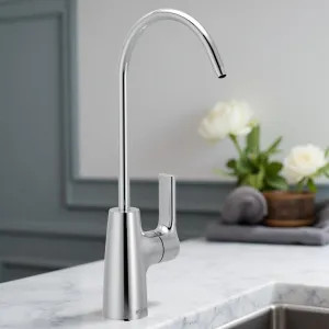 Moen F7620 Moen SIP Transitional Single-Handle High Arc Beverage Faucet, Metal, Lever Handle, 1.5 GPM, Chrome - F7620
