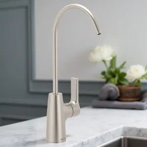 Moen F7620SRS Moen SIP Transitional Single-Handle High Arc Beverage Faucet, Metal, Lever Handle, 1.5 GPM, Spot Resist Stainless - F7620SRS