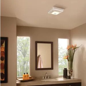 Broan SPK80L BROAN-NUTONE SPK80L ECONOMY SERIES 80 CFM BLUETOOTH VENTILATION FAN WITH LED LIGHT, 2.5