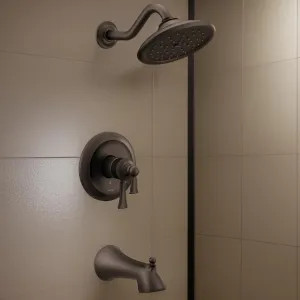Moen UT45503EPORB Moen Wynford Tub/Shower Faucet with Two-Handle Flow Control and Temperature Adjust Valve Trim, Lever Handles, M-Core 4, Thermostatic Cartridge, Oil Rubbed Bronze - UT45503EPORB