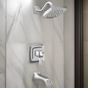 Moen UT4693EP Moen Voss Tub/Shower Faucet with Two-Handle Flow Control and Temperature Adjust Valve Trim, Lever Handles, M-Core 4, Thermostatic Cartridge, Chrome - UT4693EP
