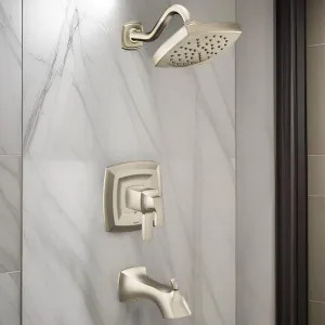 Moen UT4693EPBN Moen Voss Tub/Shower Faucet with Two-Handle Flow Control and Temperature Adjust Valve Trim, Lever Handles, M-Core 4, Thermostatic Cartridge, Brushed Nickel - UT4693EPBN