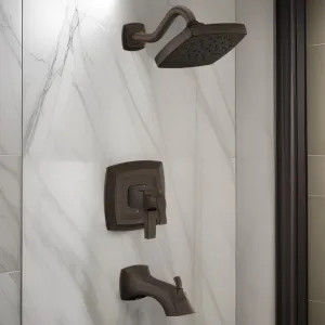 Moen UT4693EPORB Moen Voss Tub/Shower Faucet with Two-Handle Flow Control and Temperature Adjust Valve Trim, Lever Handles, M-Core 4, Thermostatic Cartridge, Oil-Rubbed Bronze - UT4693EPORB