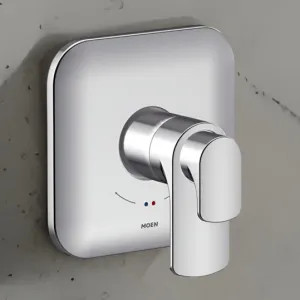 Moen UT4811 Moen Rizon Tub/Shower Valve Only Trim w/ Flow Control and Temperature Adjust, Lever Handles, M-Core 4, Thermostatic Cartridge, Chrome - UT4811