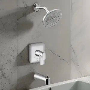 Moen UT4813EP Moen Rizon Tub/Shower Faucet with Two-Handle Flow Control and Temperature Adjust Valve Trim, Lever Handles, M-Core 4, Thermostatic Cartridge, Chrome - UT4813EP