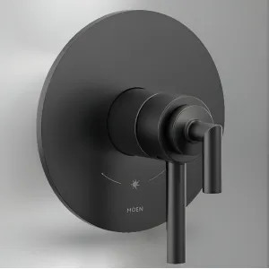 Moen UTS42001BL Moen Arris Valve Only Trim w/ Flow Control and Temperature Adjust, Lever Handles, M-Core 4, Thermostatic Cartridge, 1.75 GPM, Matte Black - UTS42001BL