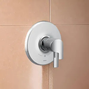 Moen UTS4201 Moen Doux Two-Handle Valve Only Trim with Flow Control and Temperature Adjust, Lever Handle,  M-Core 4, Thermostatic Cartridge, Chrome - UTS4201