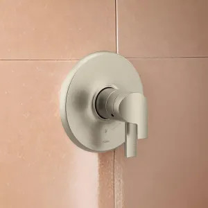 Moen UTS4201BN Moen Doux Two-Handle Valve Only Trim with Flow Control and Temperature Adjust, Lever Handle,  M-Core 4, Thermostatic Cartridge, Brushed Nickel - UTS4201BN