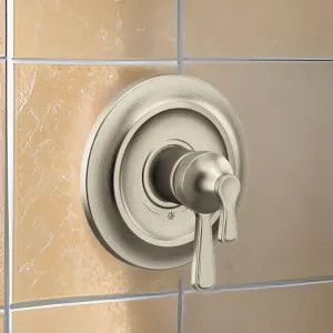 Moen UTS444301BN Moen Colinet Two-Handle Valve Only Trim with Flow Control and Temperature Adjust, Lever Handle,  M-Core 4, Thermostatic Cartridge, Brushed Nickel - UTS444301BN