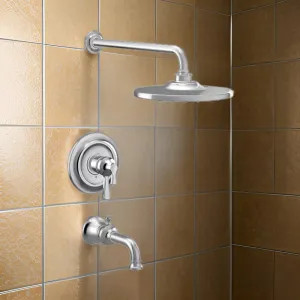 Moen UTS444303EP Moen Colinet Tub/Shower Faucet with Two-Handle Flow Control and Temperature Adjust Valve Trim, Lever Handles, M-Core 4, Thermostatic Cartridge, Chrome - UTS444303EP