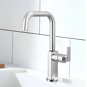 Brizo 61007LF-PCLHP-L Brizo Kintsu Single Handle Bar Faucet with Square Spout, Less Handle, 1.8 GPM, Lumicoat Polished Chrome - 61007LF-PCLHP-L