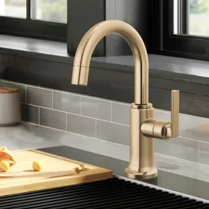 Brizo 61306LF-C-GL-L Brizo Kintsu Single Handle Beverage Faucet with Arc Spout, Air Gap, DIAMOND Seal, 1.5 GPM, Lumicoat Luxe Gold - 61306LF-C-GL-L