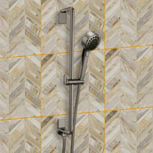 Brizo 88798-BNX Brizo Levoir Multi-Function Hand Shower with Slide Bar, H2Okinetic, 1.75 GPM, Brilliance Black Onyx - 88798-BNX