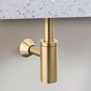 Brizo BT041142-GL Brizo Bottle Trap with Escutcheon and Removable Cleanout Cover, Brass, Brilliance Luxe Gold - BT041142-GL