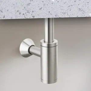 Brizo BT041142-NK Brizo Bottle Trap with Escutcheon and Removable Cleanout Cover, Brass, Brilliance Luxe Nickel - BT041142-NK