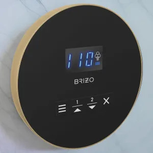 Brizo EP103315GLL Brizo Mystix Digital Steam Shower Controller, Round, 2 Presets, Wall-Mount, Brilliance Luxe Gold - EP103315GLL