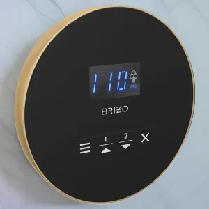 Brizo EP103315PGL Brizo Mystix Digital Steam Shower Controller, Round, 2 Presets, Wall-Mount, Brilliance Polished Gold - EP103315PGL