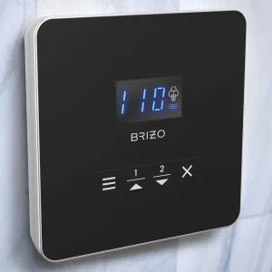 Brizo EP103314PCL Brizo Mystix Digital Steam Shower Controller, Square, 2 Presets, Wall-Mount, Polished Chrome - EP103314PCL