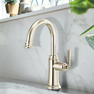 Brizo 61374LF-C-PN Brizo Rook Single-Handle Cold Water Beverage Faucet with Integrated Air Gap, Diamond Seal, Lever Handle, 1.5 GPM, Brilliance Polished Nickel - 61374LF-C-PN