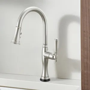 Brizo 64058LF-SS Brizo Tulham Single-Handle Pull-Down Kitchen Faucet, SmartTouch, MagneDock, Lever Handle, 1.8 GPM, Brilliance Stainless - 64058LF-SS
