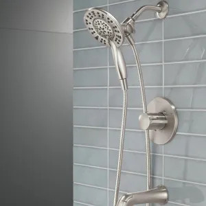 Delta T144855-SP-I Delta Albion Monitor 14 Series Tub and Shower Trim with In2ition Hand Shower, TouchClean, ADA, Spotshield Brushed Nickel - T144855-SP-I