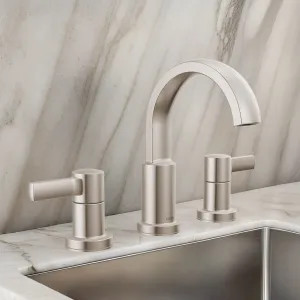 Delta 35855LF-SP Delta Albion Two Handle Widespread Bathroom Faucet, ADA, 1.2 GPM, Spotshield Brushed Nickel - 35855LF-SP