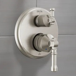 Delta T24884-SS-PR Delta Broderick 14 Series Monitor Integrated Diverter Trim, 3-Setting, ADA, MultiChoice Valve, Lumicoat Stainless - T24884-SS-PR