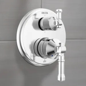 Delta T24984-PR Delta Broderick 14 Series Monitor Integrated Diverter Trim, 6-Setting, ADA, MultiChoice Valve, Lumicoat Chrome - T24984-PR
