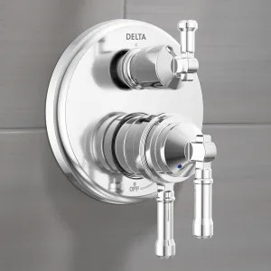 Delta T27884-PR Delta Broderick Monitor 17 Series Integrated Diverter Trim, 3-Setting, ADA, MultiChoice, Lumicoat Chrome - T27884-PR