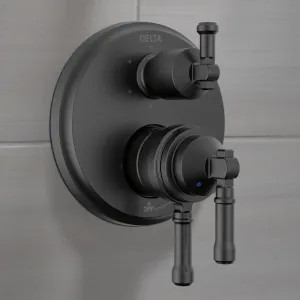 Delta T27984-BL Delta Broderick Monitor 17 Series Integrated Diverter Trim, 6-Setting, ADA, Multichoice, Matte Black - T27984-BL