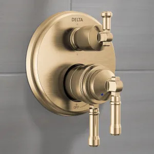 Delta T27984-CZ-PR Delta Broderick Monitor 17 Series Integrated Diverter Trim, 6-Setting, ADA, Multichoice, Lumicoat Champagne Bronze - T27984-CZ-PR