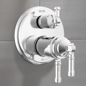 Delta T27T884-PR Delta Broderick 17T Series Integrated Diverter Trim, 3-Setting, ADA, TempAssure, MultiChoice Valve, Lumicoat Chrome - T27T884-PR