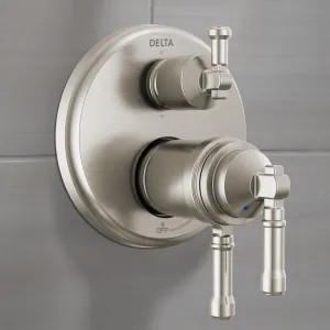 Delta T27T984-SS-PR Delta Broderick 17T Series Integrated Diverter Trim, 6-Setting, ADA, TempAssure, MultiChoice, Lumicoat Stainless - T27T984-SS-PR
