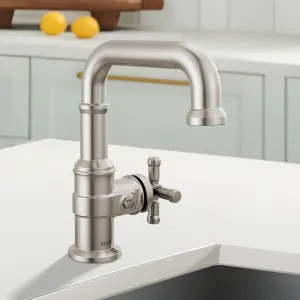 Delta 587SH-SS-PR-DST Delta Broderick Single Handle Bathroom Faucet, Single-Hole, Diamond Seal, ADA, 1.2 GPM, Lumicoat Stainless - 587SH-SS-PR-DST
