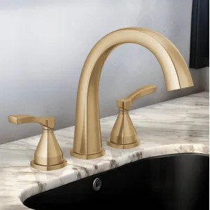 Delta T2777-CZ-PR Delta Stryke Two-Handle Roman Tub Faucet Trim, High Arc Spout, Lever Handles, Lumicoat Champagne Bronze - T2777-CZ-PR