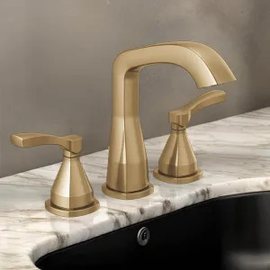 Delta 35776-CZ-PR-MPU-DST Delta Stryke Widespread Bathroom Faucet With Metal Pop-Up, Lever Handles, Diamond Seal, ADA, 1.2 GPM, Lumicoat Champagne Bronze - 35776-CZ-PR-MPU-DST