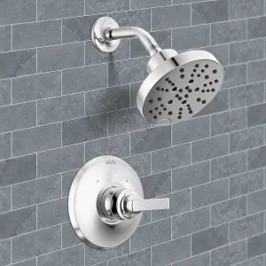 Delta T14289-PR Delta Tetra Monitor 14 Series Shower Trim, Touch-Clean, H2Okinetic PowerDrench, MultiChoice, ADA, Lumicoat Chrome - T14289-PR
