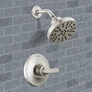 Delta T14289-SS-PR Delta Tetra Monitor 14 Series Shower Trim, Touch-Clean, H2Okinetic PowerDrench, MultiChoice, ADA, Lumicoat Stainless - T14289-SS-PR