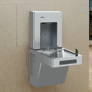 Sloan 33820002 Sloan DropSpot On-Wall Bottle Filler Station, Unfiltered, Chilled, Stainless - DRS110-UNFIL-REF-SS (33820002)