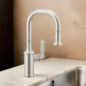 Moen 5770SRS Moen Smyth One-Handle, High-Arc Pulldown Bar Faucet, PowerClean, 1.5 GPM, Spot Resist Stainless - 5770SRS