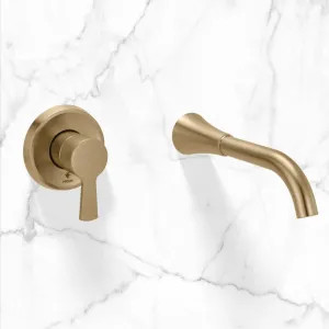 Moen WT430BZG Moen Jase Wall Mount Tub Filler, One Handle, ADA, 8 GPM, Bronzed Gold - WT430BZG