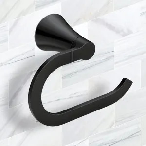 Moen YB0786BL Moen Jase Towel Ring, Matte Black - YB0786BL