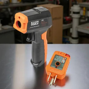 Klein IR1KIT Klein Infrared Thermometer with GFCI Receptacle Tester - IR1KIT