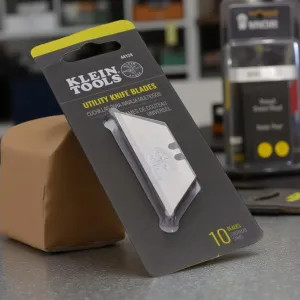 Klein 44124 Klein 10-Pack Utility Knife Blades, Steel - 44124