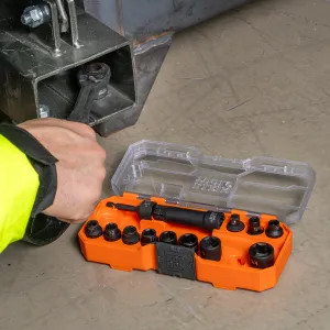 Klein 65400 Klein 15-Piece KNECT Impact-Rated Pass Through Socket Set, 3/8