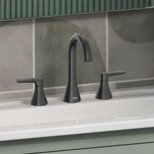 American Standard 7061801.243 American Standard Aspirations Two-Handle Widespread Lavatory Faucet w/ Pop-Up, 1.2 GPM, Matte Black - 7061801.243