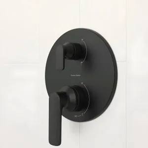American Standard TU061740.243 American Standard Aspirations Two-Handle Pressure Balance Valve Trim with Diverter, Discrete Cartridge, 2 or 3-Way, Matte Black - TU061740.243