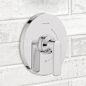 American Standard TU061500.002 American Standard Aspirations Pressure Balance Valve Trim, Lever Handles, Double Ceramic Cartridge, Polished Chrome - TU061500.002
